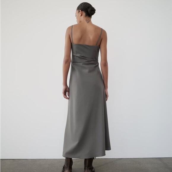 ZARA ZW COLLECTION RUCHED DRESS - Picture 3 of 11